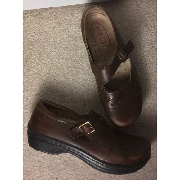 Klogs Villa Madrid Mary Jane Brown Leather Distressed Size 7M - Picture 2 of 9